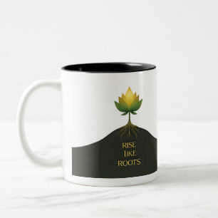 Rise Like Roots – Minimalist Classic Mug, 11 oz Two-Tone Coffee Mug