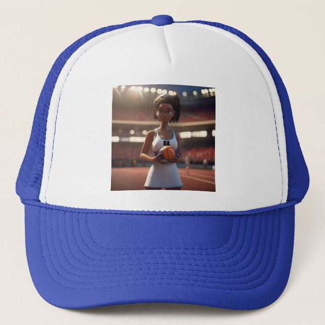 Rise Of The Brown Skinned Netball Girl, Trucker Hat (Front)
