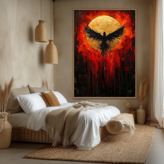Rise of the Phoenix Contemporary Expressionist Art Canvas Print (Creator Uploaded)