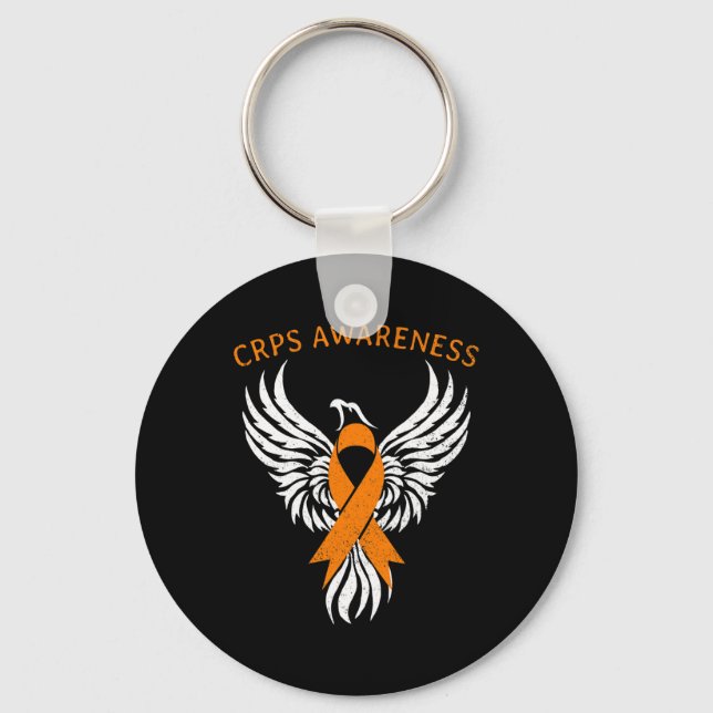 Rise of the Phoenix RSD CRPS Awareness Month Orang Key Ring (Front)