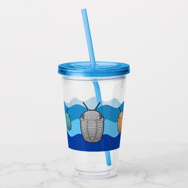 Rise of the Trilobites- Prehistoric Animal Acrylic Tumbler (Left)
