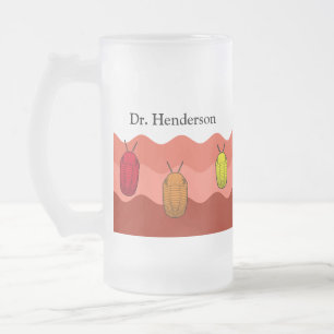 Rise of the Trilobites- Prehistoric Animal Frosted Glass Beer Mug