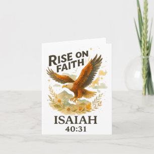 Rise On Faith Isaiah 40_31 Eagle Christian Waterco Card