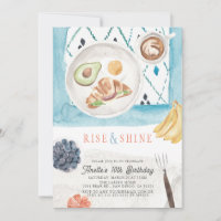 Rise & Shine Brunch PJ Watercolor Kids Birthday