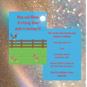 Rise & Shine It’s Party Time Invitation