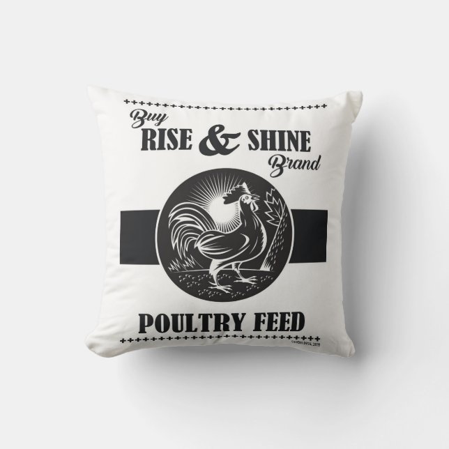RISE & SHINE POULTRY FEED CUSHION (Front)