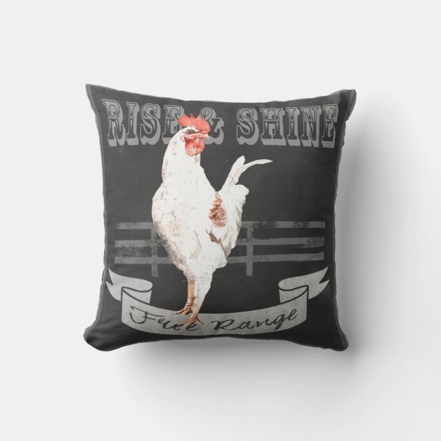 Rise & Shine Rooster Cushion (Front)
