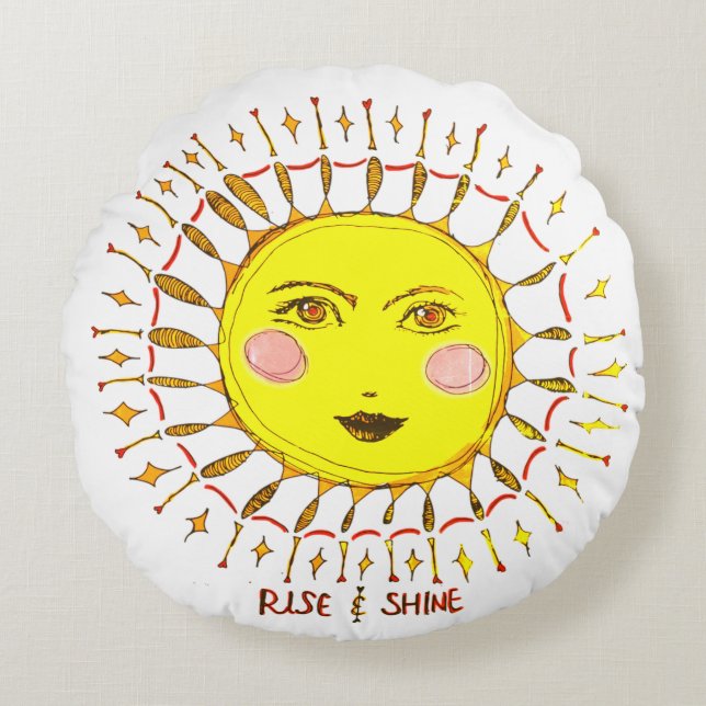 Rise & Shine Round Cushion (Front)