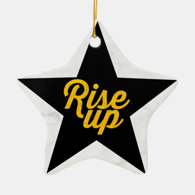 Rise Up Hamilton Ceramic Tree Decoration (Front)