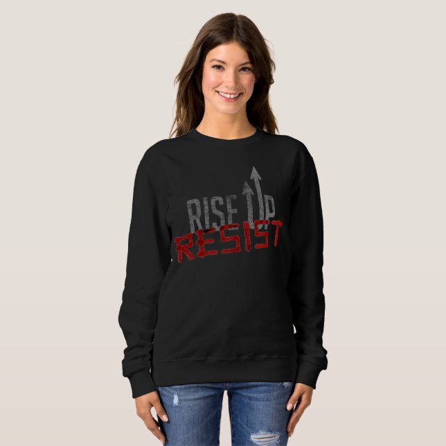 Rise Up, Resist Dark Women's Basic Sweatshirt (Front Full)