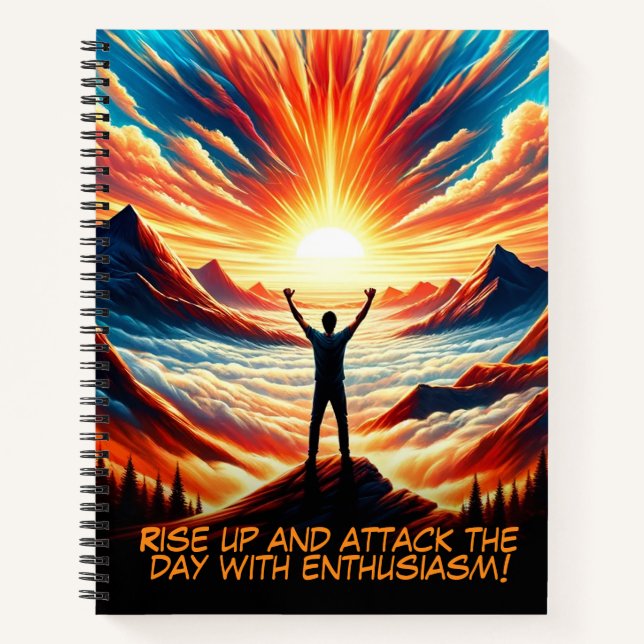 Rise Up with Enthusiasm Notebook (Front)