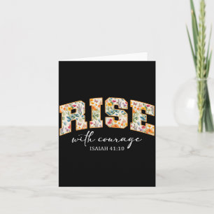 Rise With Courage Christian Religion Bible Scriptu Card