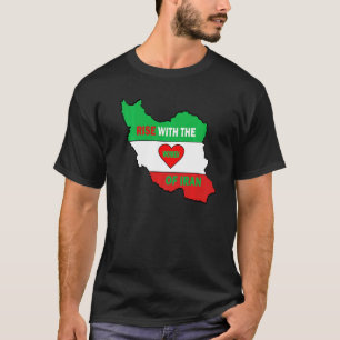 Rise with the women of Iran Freedom flag girls T-Shirt