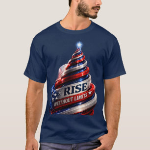 Rise Without Limits Patriotic 3D Spiral – Red Whit T-Shirt