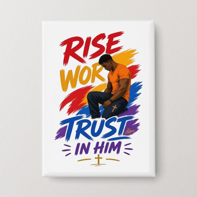 Rise Work Trust In Him Graphic Women's T-Shirt (Front)