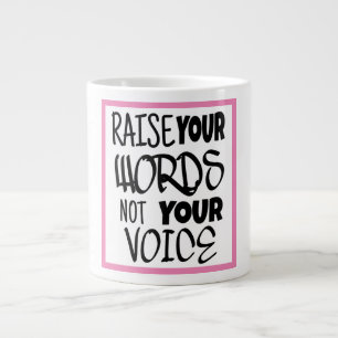 Rise your words a motivational quote Speciality Mu Large Coffee Mug
