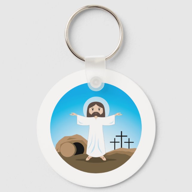 Risen Christ Key Ring (Front)