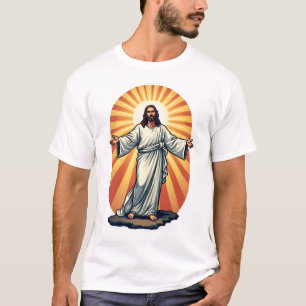 Risen Christ Rays Vintage Engraving Shirt