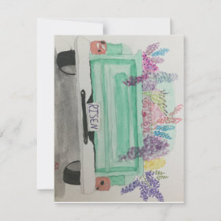 Risen Floral Truck Notecard