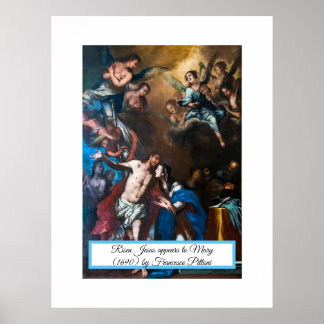 Risen Jesus appears to Mary Poster