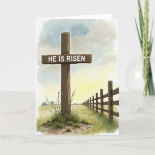 Risen Message Wood Scene Card