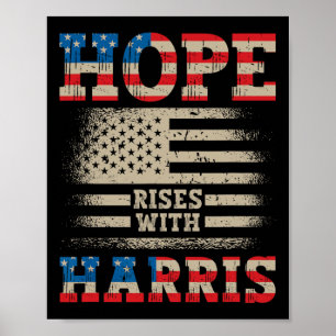 Rises With Harris Kamala Walz 2024 President Kamal Poster