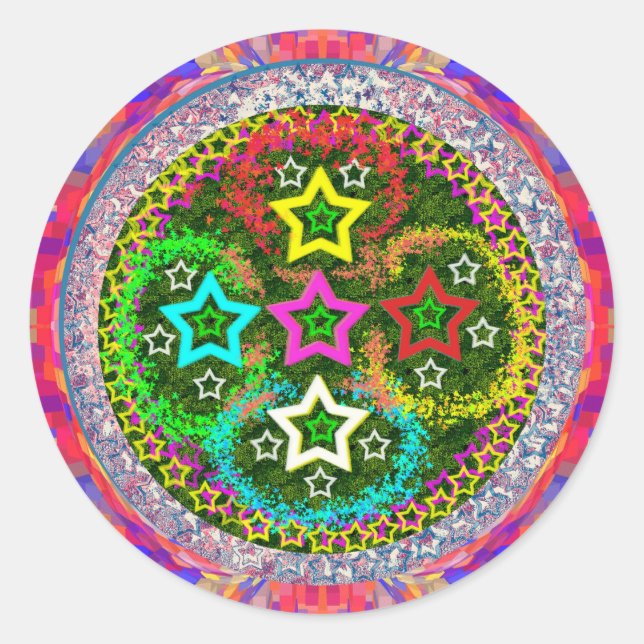 RISING 5Stars - Kids Love FiveStars Classic Round Sticker (Front)