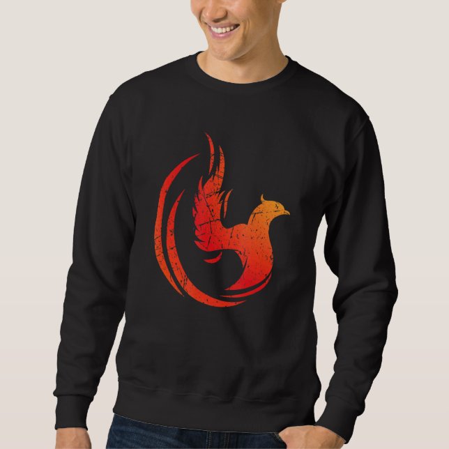 Rising Bird Phoenix Mythical Fantasy Firebird Fans Sweatshirt (Front)