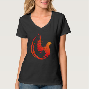 Rising Bird Phoenix Mythical Fantasy Firebird Fans T-Shirt