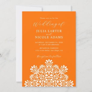Rising Boho Indian Fusion Floral Mandala Wedding Invitation