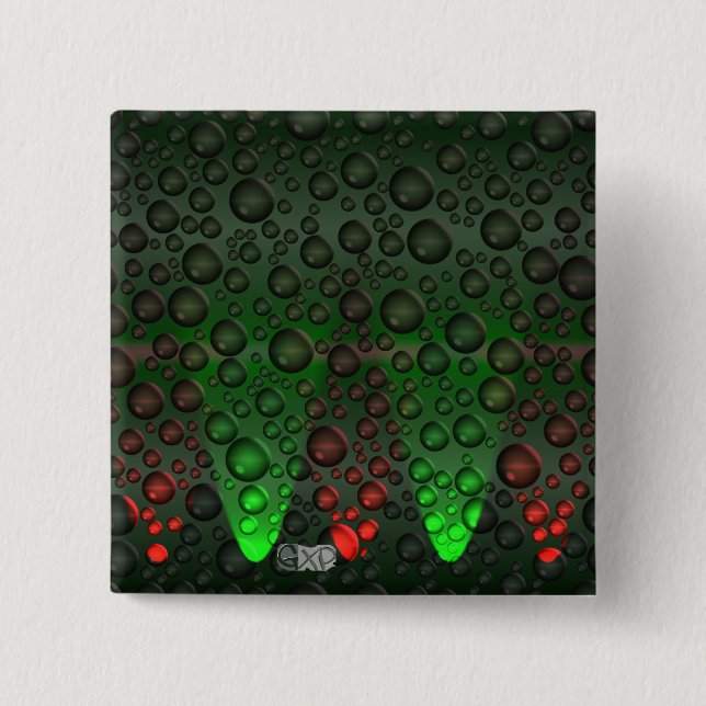 Rising Bubbles Green/Red Badge (Front)