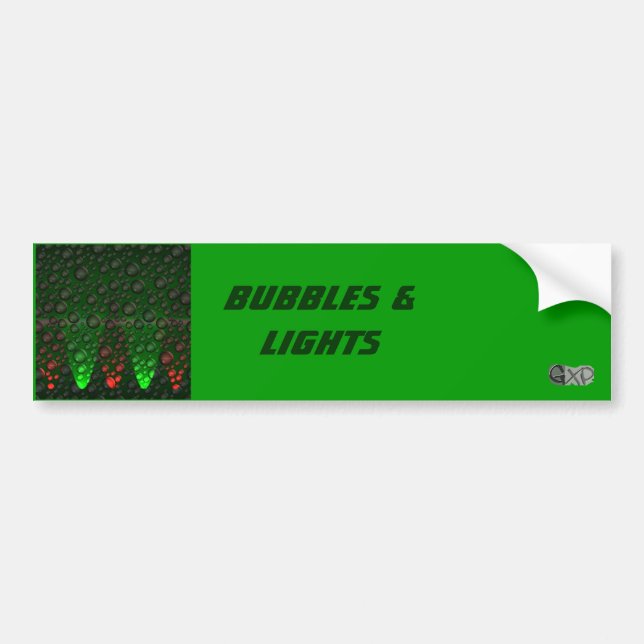 Rising Bubbles Green/Red Bumper Sticker (Front)