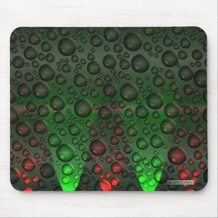 Rising Bubbles Green/Red Mousemat