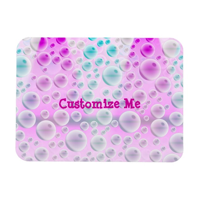 Rising Bubbles (Pink&Blue) Magnet (Horizontal)