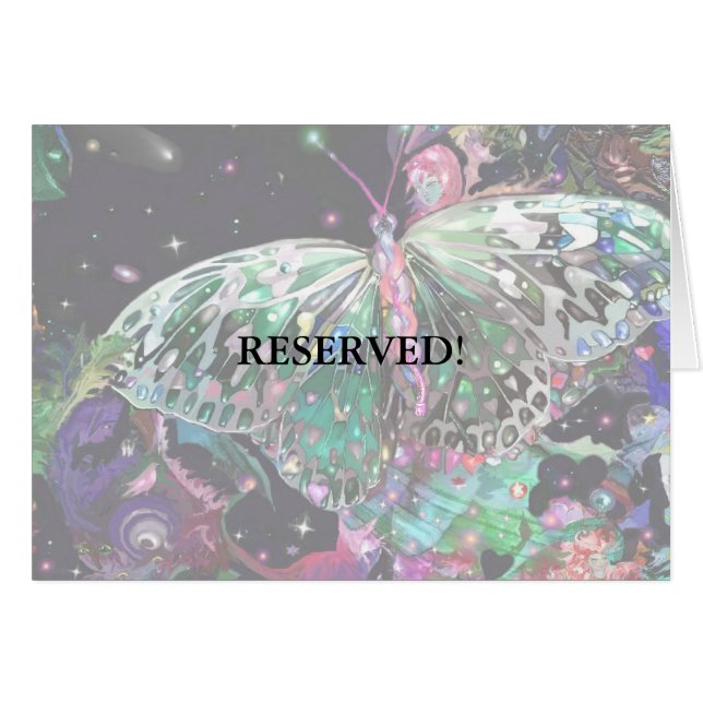 Rising Butterfly Table Card! (Front Horizontal)