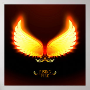 Rising Fire - Phoenix Wings Poster