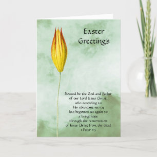 Rising Flower Bud Faith Easter Card