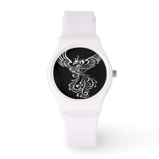 Rising From The Ashes Phoenix White Illustration Watch