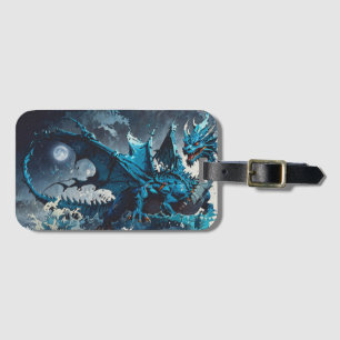 Rising from the Oceans-Dragon Artwork Luggage Tag