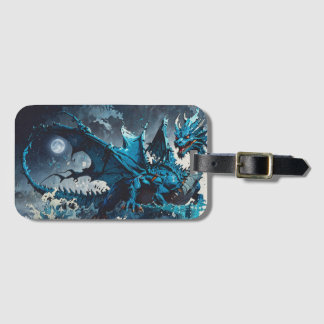 Rising from the Oceans-Dragon Artwork Luggage Tag