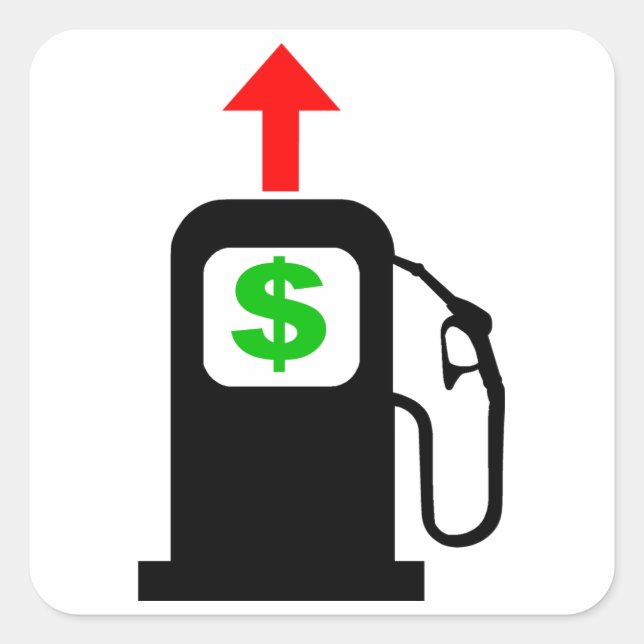 Rising Gas Prices Square Sticker (Front)