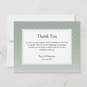 Rising Hearts Grey Thank You Card