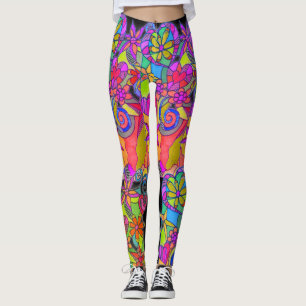 Rising Hearts Leggings by Leslie Clair Bures