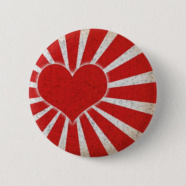 Rising Love 6 Cm Round Badge (Front)