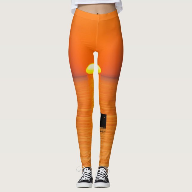 Rising Orange Leggings (Front)