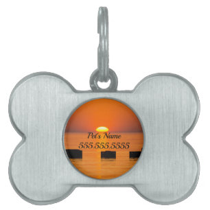 Rising Orange Pet ID Tag