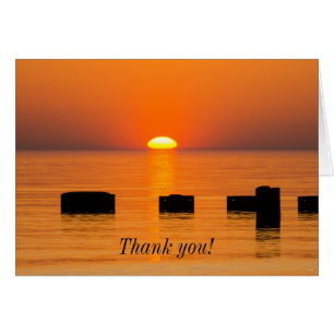 Rising Orange Thank You Card