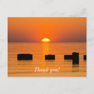 Rising Orange Thank You Postcard