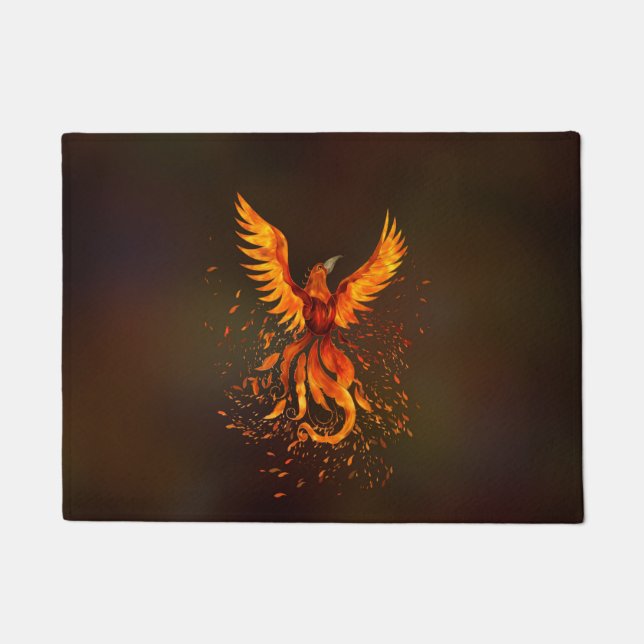 Rising Phoenix Bird Doormat (Front)