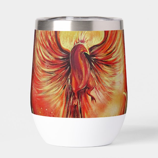 Rising Phoenix Fire Bird Bold Flame Motivational (Back)